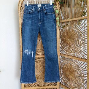 Citizens Of Humanity Distressed Tempo Demy Cropped Flare Jean